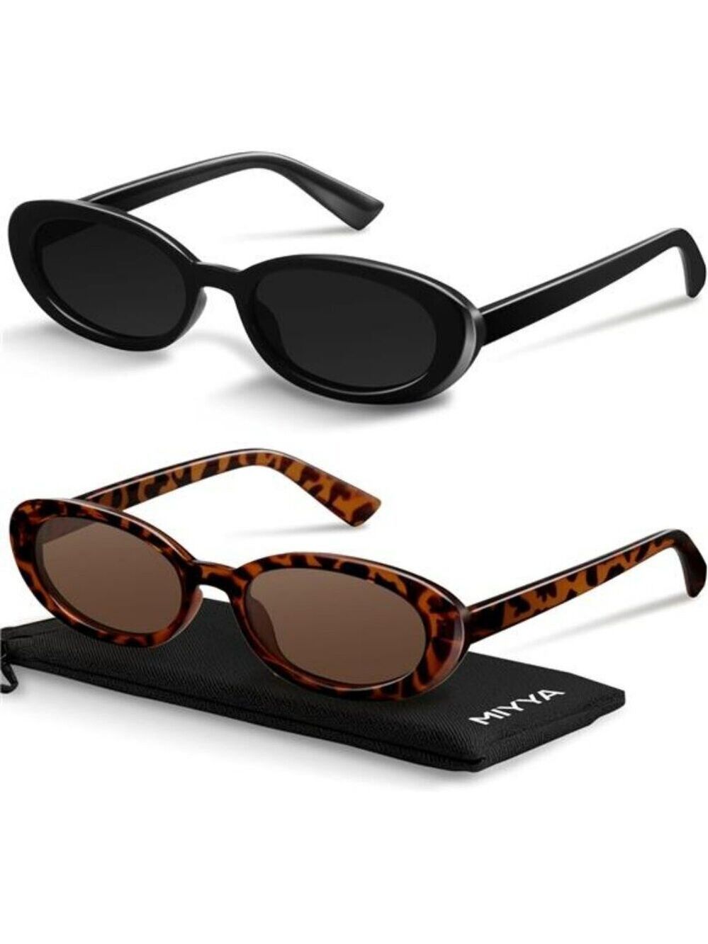 Polarized Oval Sunglasses Women Men UV Protection Retro Vintage Trendy Shades